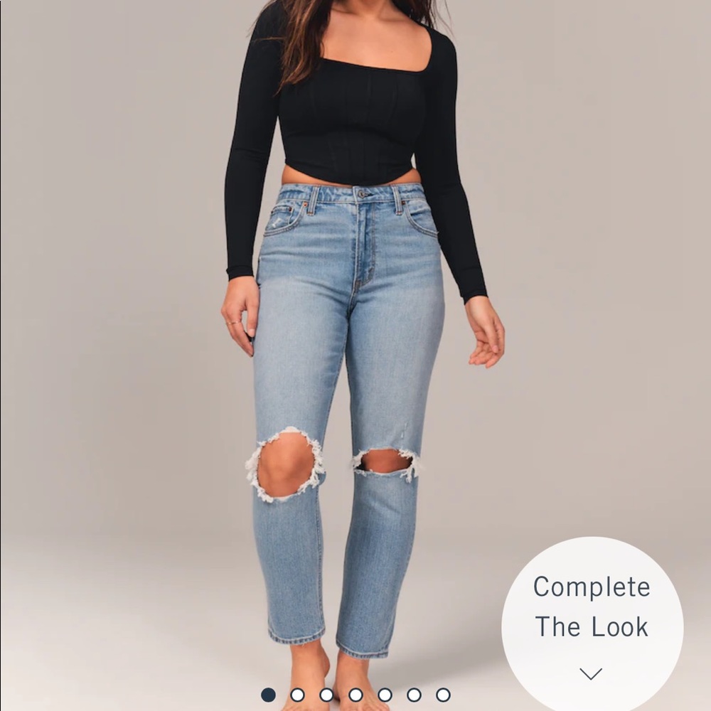 Abercrombie Curve Love Mom Jeans 25L NWT